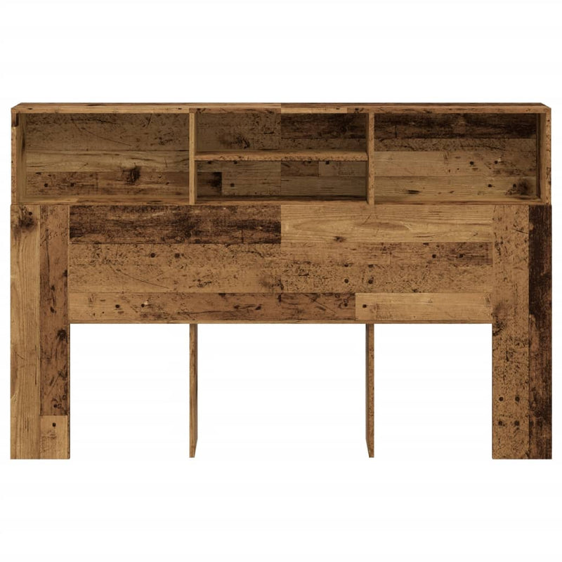 Hoofdbordkast 160X19X103,5 Cm Bewerkt Hout Kleurig Oud Hout