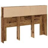 Hoofdbordkast 160X19X103,5 Cm Bewerkt Hout Kleurig Oud Hout
