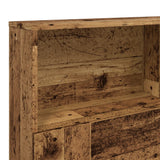 Hoofdbordkast 160X19X103,5 Cm Bewerkt Hout Kleurig Oud Hout