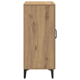 Dressoir 90X34X80 Cm Bewerkt Hout Artisanaal Eikenkleur