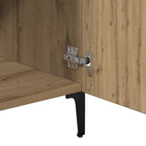 Dressoir 90X34X80 Cm Bewerkt Hout Artisanaal Eikenkleur