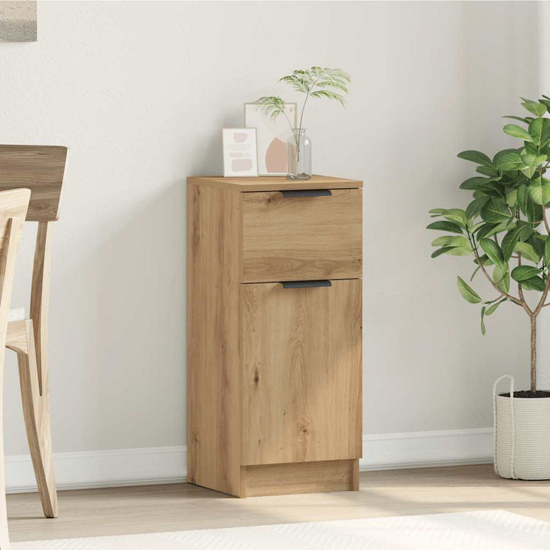 Dressoirs 30X30X70 Cm Bewerkt Hout Artisanaal Eikenkleur