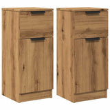 Dressoirs 30X30X70 Cm Bewerkt Hout Artisanaal Eikenkleur