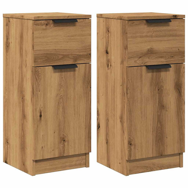 Dressoirs 30X30X70 Cm Bewerkt Hout Artisanaal Eikenkleur