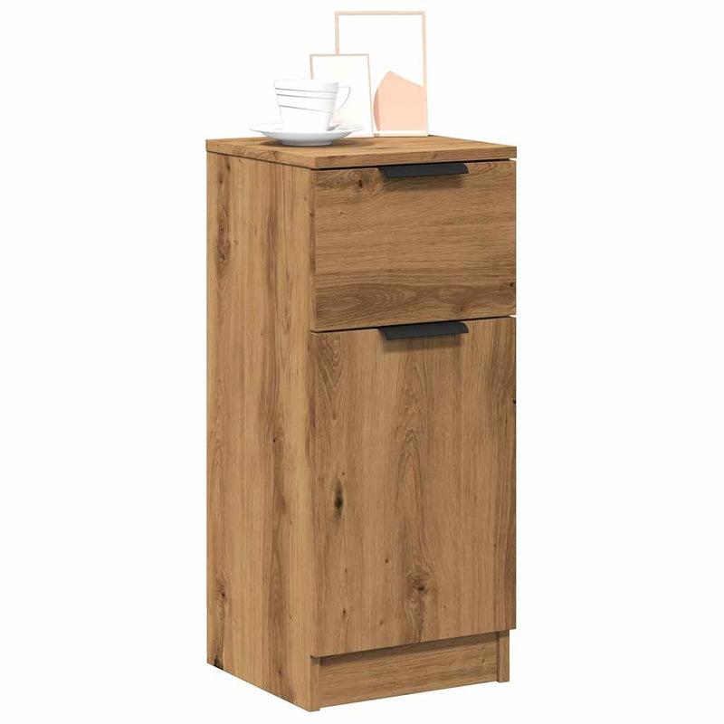 Dressoirs 30X30X70 Cm Bewerkt Hout Artisanaal Eikenkleur