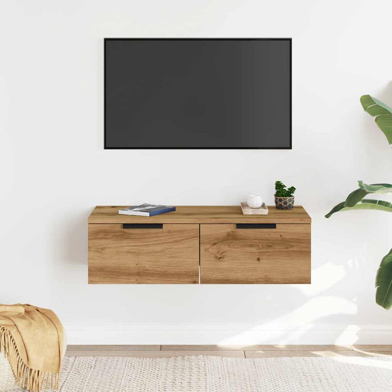 Wandkast 68X30X20 Cm Bewerkt Hout
