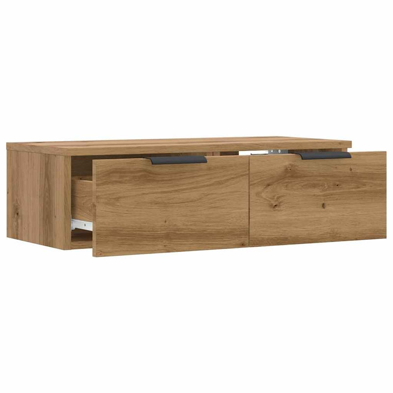 Wandkast 68X30X20 Cm Bewerkt Hout