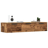 Wandkast 102X30X20 Cm Bewerkt Hout Artisanaal Eikenkleur