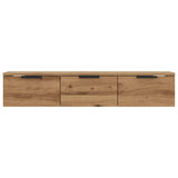 Wandkast 102X30X20 Cm Bewerkt Hout Artisanaal Eikenkleur