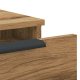 Wandkast 102X30X20 Cm Bewerkt Hout Artisanaal Eikenkleur