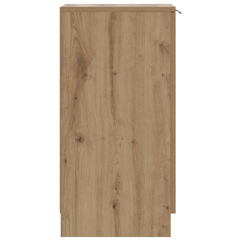Schoenenkast 29,5X35X70 Cm Bewerkt Hout Artisanaal Eikenkleur