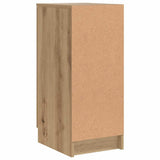 Schoenenkast 29,5X35X70 Cm Bewerkt Hout Artisanaal Eikenkleur