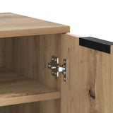 Schoenenkast 29,5X35X70 Cm Bewerkt Hout Artisanaal Eikenkleur