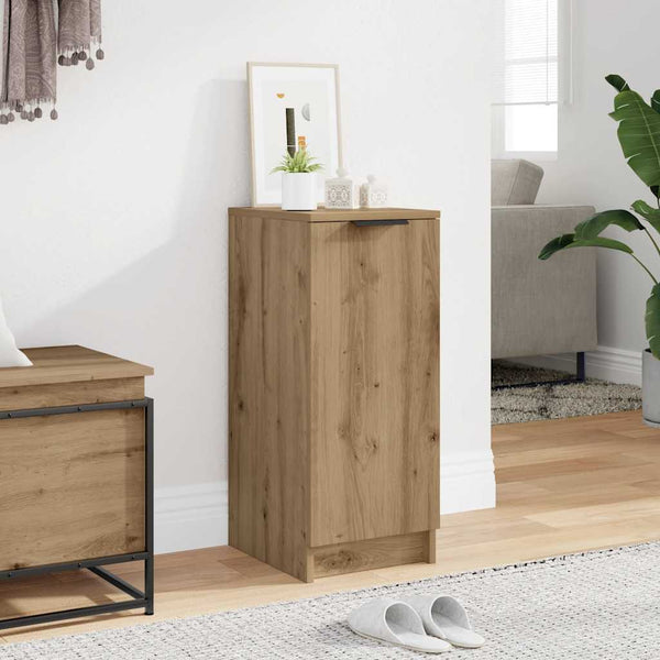 Schoenenkast 29,5X35X70 Cm Bewerkt Hout Artisanaal Eikenkleur