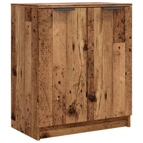 Schoenenkast 59X35X70 Cm Bewerkt Hout Kleurig Oud Hout