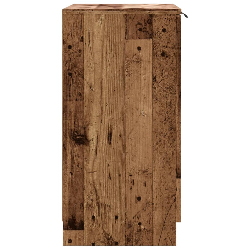 Schoenenkast 59X35X70 Cm Bewerkt Hout Kleurig Oud Hout