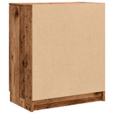 Schoenenkast 59X35X70 Cm Bewerkt Hout Kleurig Oud Hout