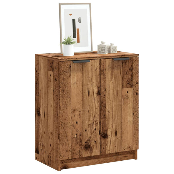 Schoenenkast 59X35X70 Cm Bewerkt Hout Kleurig Oud Hout