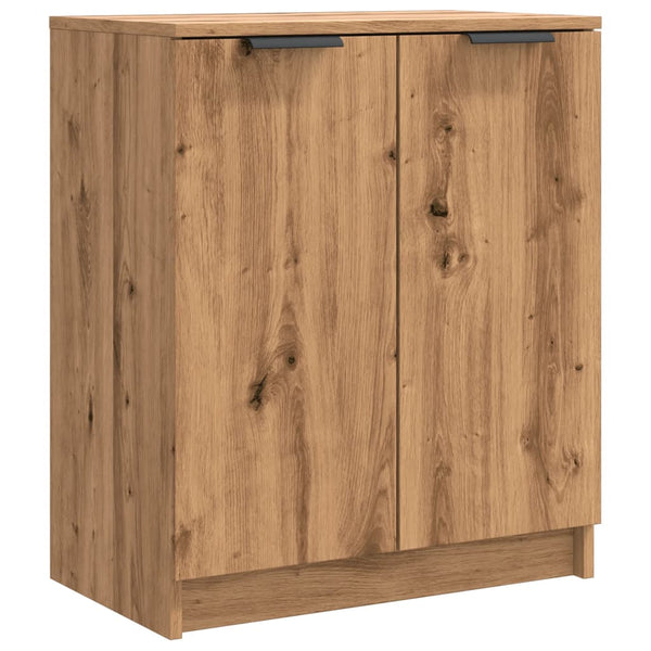 Schoenenkast 59X35X70 Cm Bewerkt Hout Artisanaal Eikenkleurig