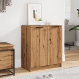 Schoenenkast 59X35X70 Cm Bewerkt Hout Artisanaal Eikenkleurig