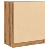 Schoenenkast 59X35X70 Cm Bewerkt Hout Artisanaal Eikenkleurig