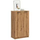 Schoenenkast 59X35X100,5 Cm Bewerkt Hout Artisanaal Eikenkleur