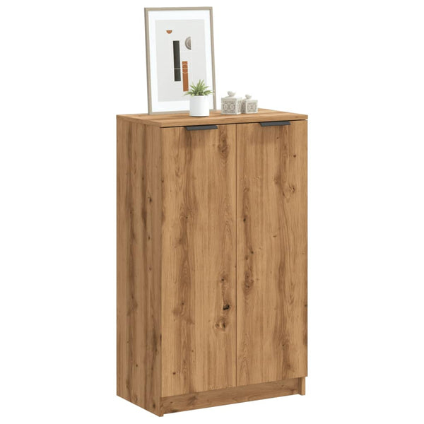 Schoenenkast 59X35X100,5 Cm Bewerkt Hout Artisanaal Eikenkleur