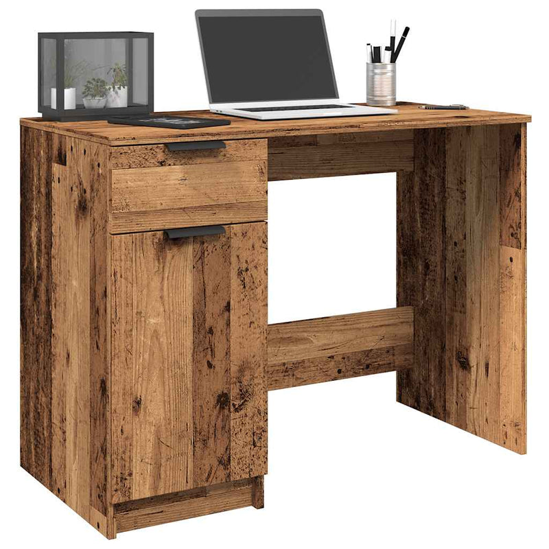 Bureau Met Lade 100 X 50 X 75 Cm Bewerkt Hout