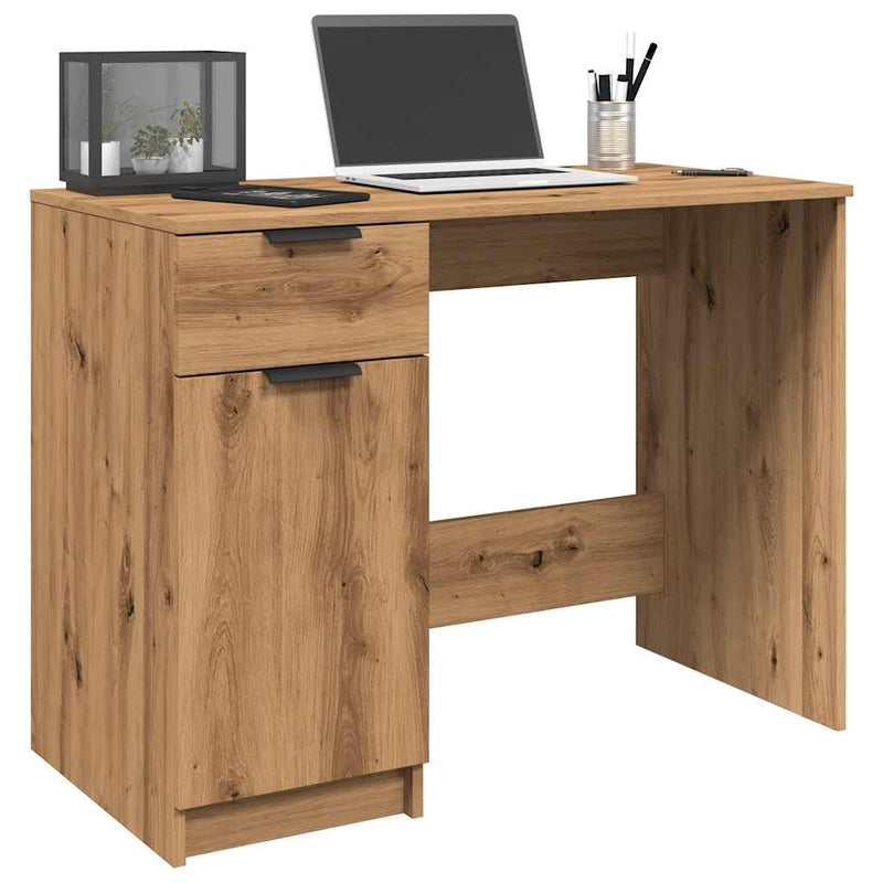 Bureau Met Lade 100 X 50 X 75 Cm Bewerkt Hout