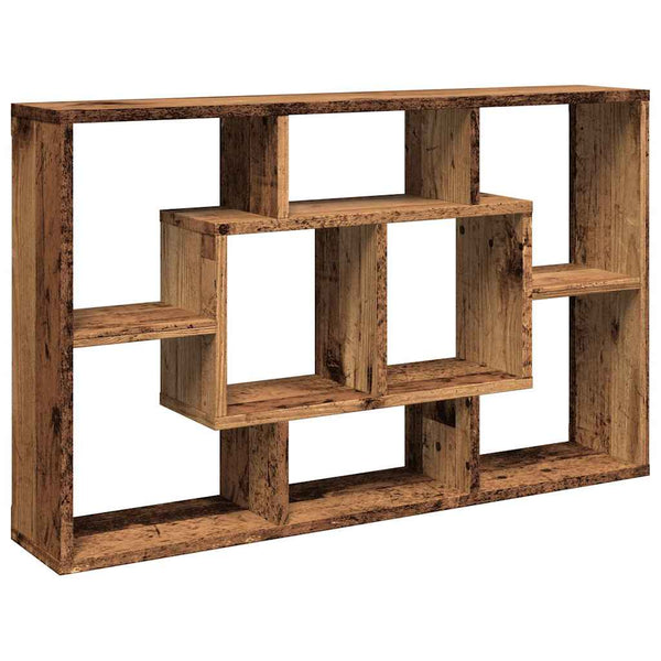 Wandschap 85X16X52,5 Cm Bewerkt Hout Kleurig