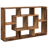 Wandschap 85X16X52,5 Cm Bewerkt Hout Kleurig