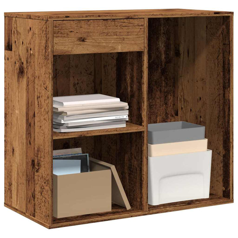 Cosmeticakast 80X40X75 Cm Bewerkt Hout Artisanaal Eikenkleur