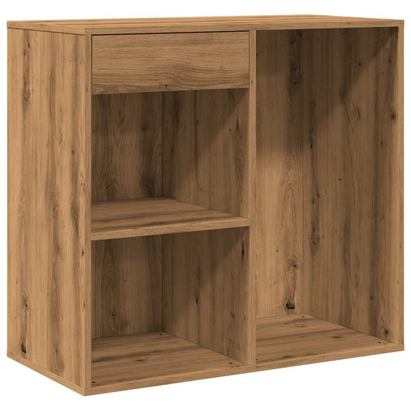 Cosmeticakast 80X40X75 Cm Bewerkt Hout Artisanaal Eikenkleur