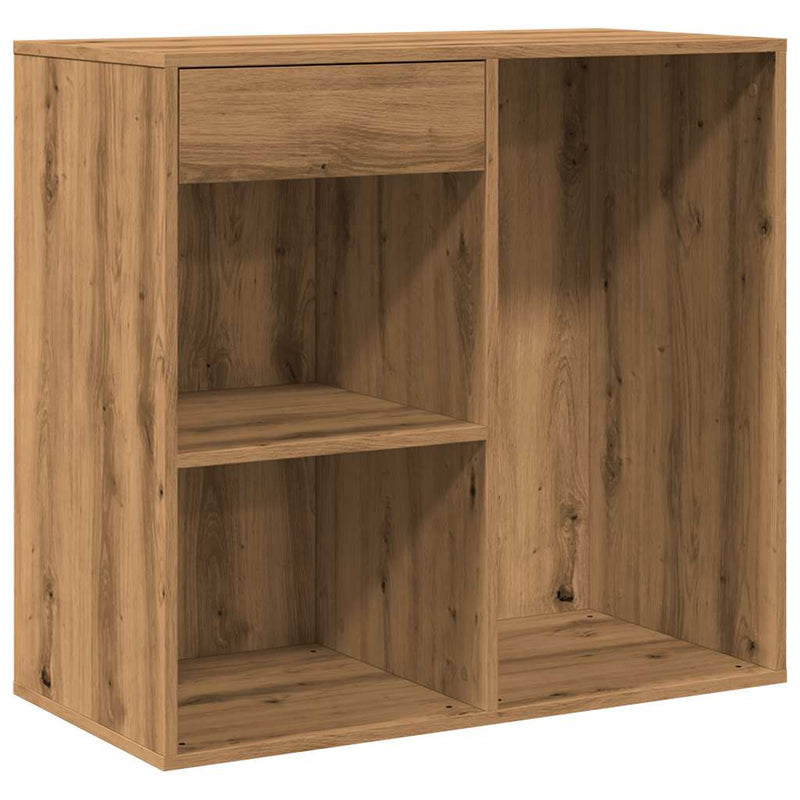 Cosmeticakast 80X40X75 Cm Bewerkt Hout Artisanaal Eikenkleur