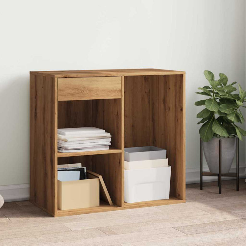 Cosmeticakast 80X40X75 Cm Bewerkt Hout Artisanaal Eikenkleur