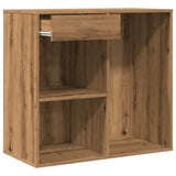 Cosmeticakast 80X40X75 Cm Bewerkt Hout Artisanaal Eikenkleur