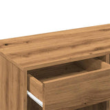 Cosmeticakast 80X40X75 Cm Bewerkt Hout Artisanaal Eikenkleur