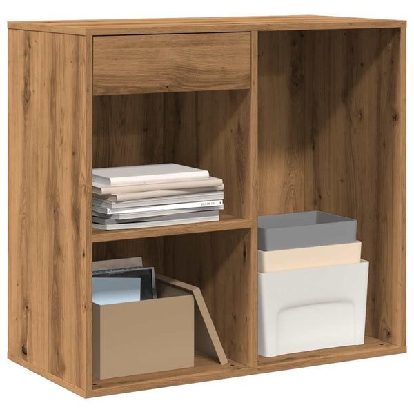 Cosmeticakast 80X40X75 Cm Bewerkt Hout Artisanaal Eikenkleur