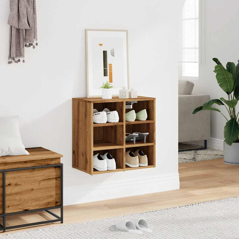 Schoenenkast 52X30X50 Cm Artisanaal Eikenkleur