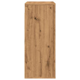 Wandkast 80X33X80 Cm Bewerkt Hout Artisanaal Eikenkleur