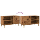 Platenkast 84,5X38X48 Cm Bewerkt Hout Kleurig