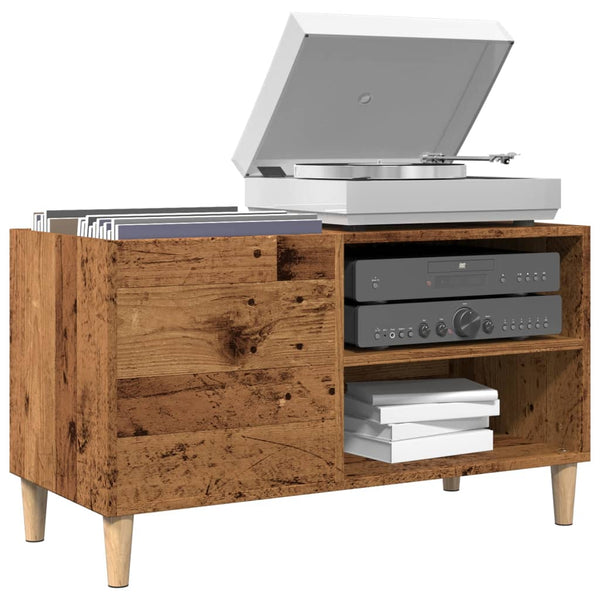 Platenkast 84,5X38X48 Cm Bewerkt Hout Kleurig