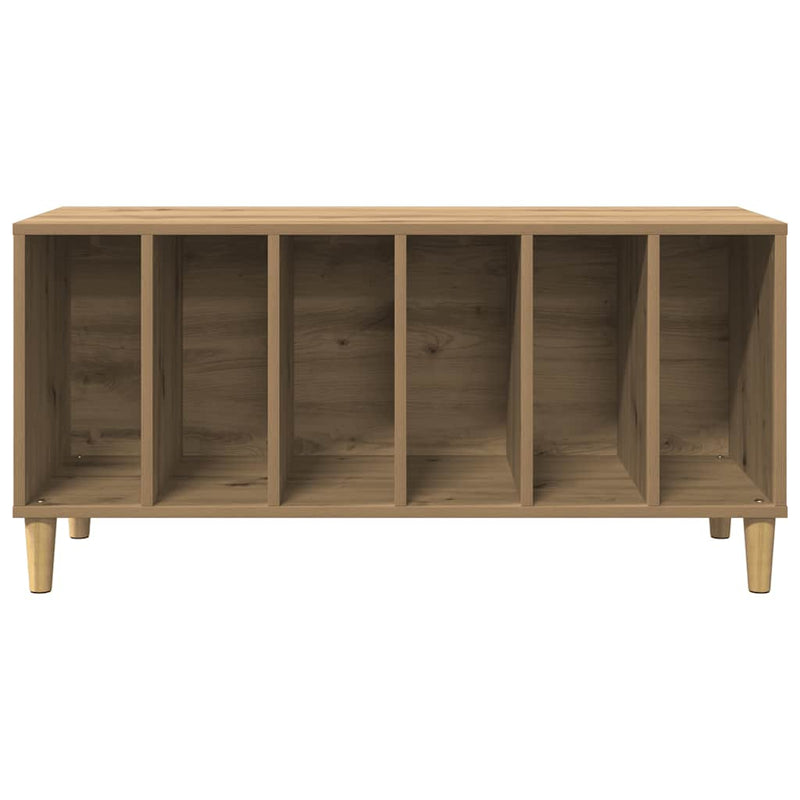 Platenkast 100X38X48 Cm Bewerkt Hout Artisanaal Eikenkleur