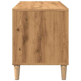 Platenkast 100X38X48 Cm Bewerkt Hout Artisanaal Eikenkleur