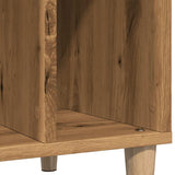 Platenkast 100X38X48 Cm Bewerkt Hout Artisanaal Eikenkleur