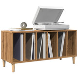 Platenkast 100X38X48 Cm Bewerkt Hout Artisanaal Eikenkleur