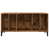 Platenkast 100X38X48 Cm Bewerkt Hout Oud Houtkleurig