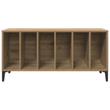 Platenkast 100X38X48 Cm Bewerkt Hout Artisanaal Eikenkleur