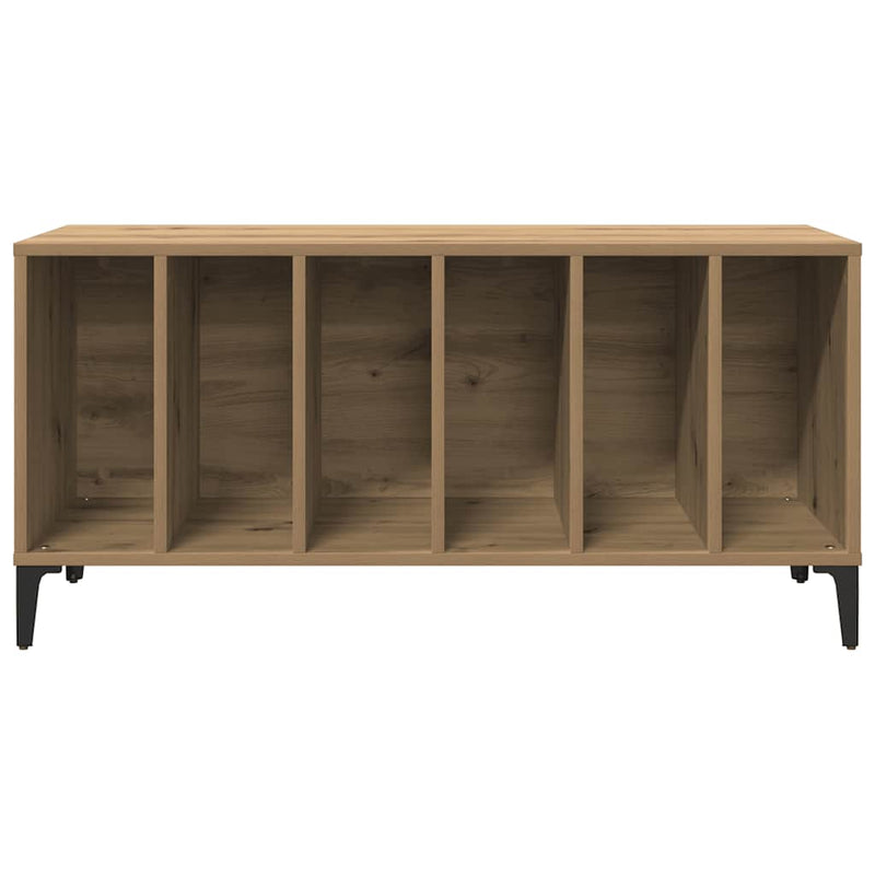 Platenkast 100X38X48 Cm Bewerkt Hout Artisanaal Eikenkleur