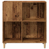 Platenkast 84,5X38X89 Cm Bewerkt Hout Oud Houtkleurig